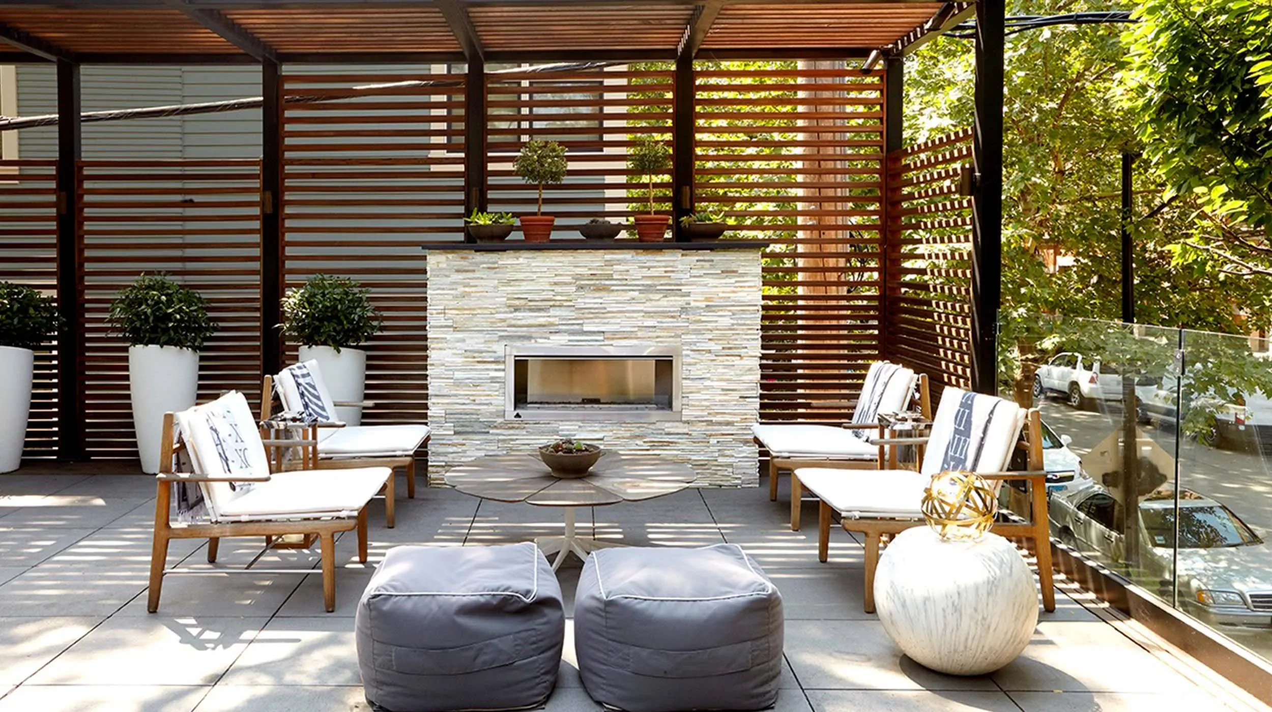 Old Town Terrace In The Trees - After