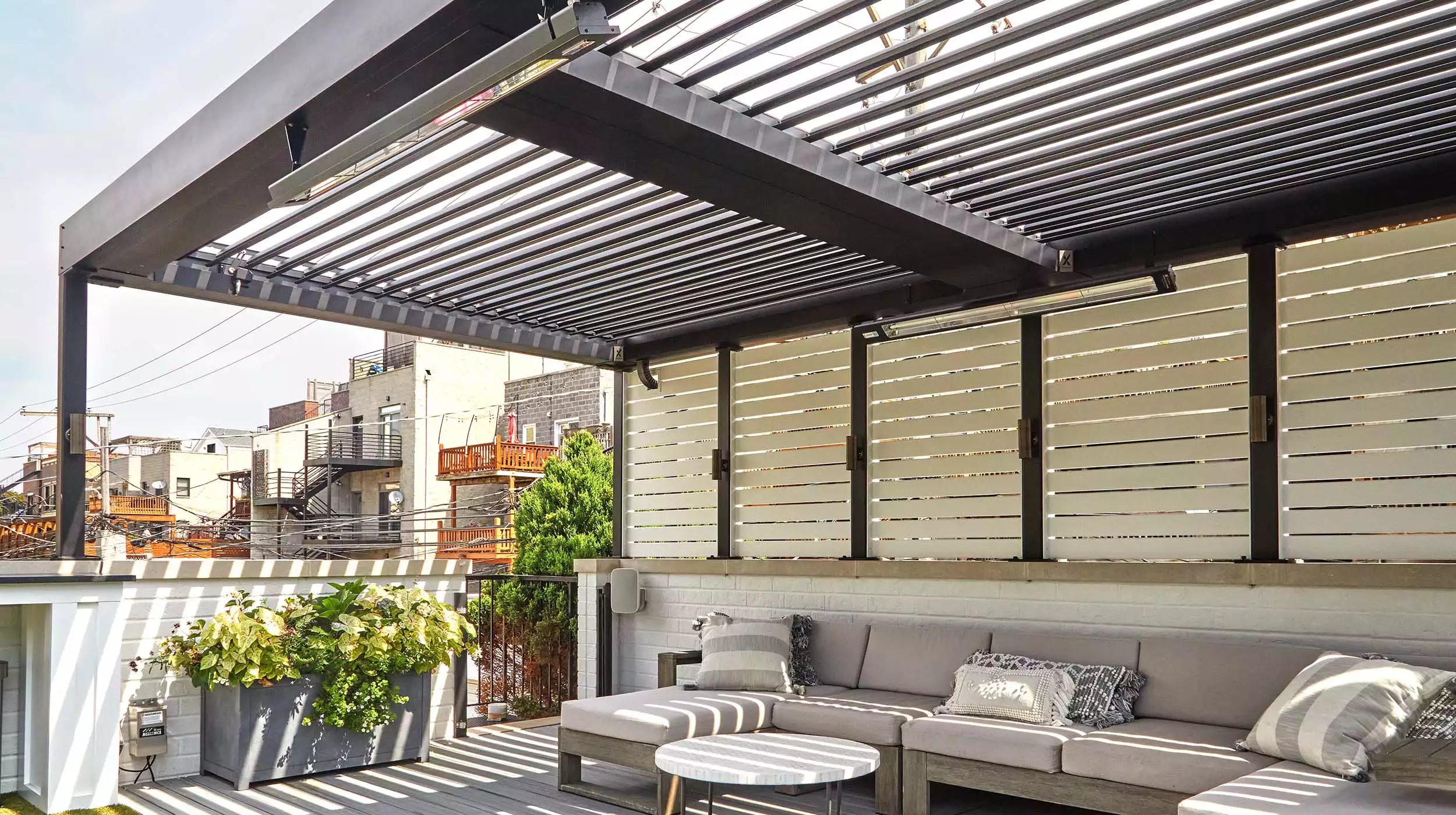 White Brick Garage Deck - Gallery image 1