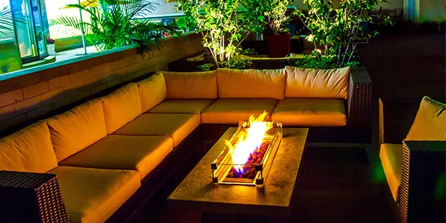 Comfortable outdoor lounge seating