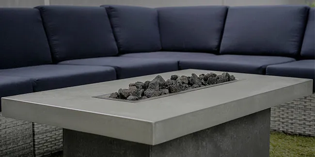 Fire pit with comfortable seating area